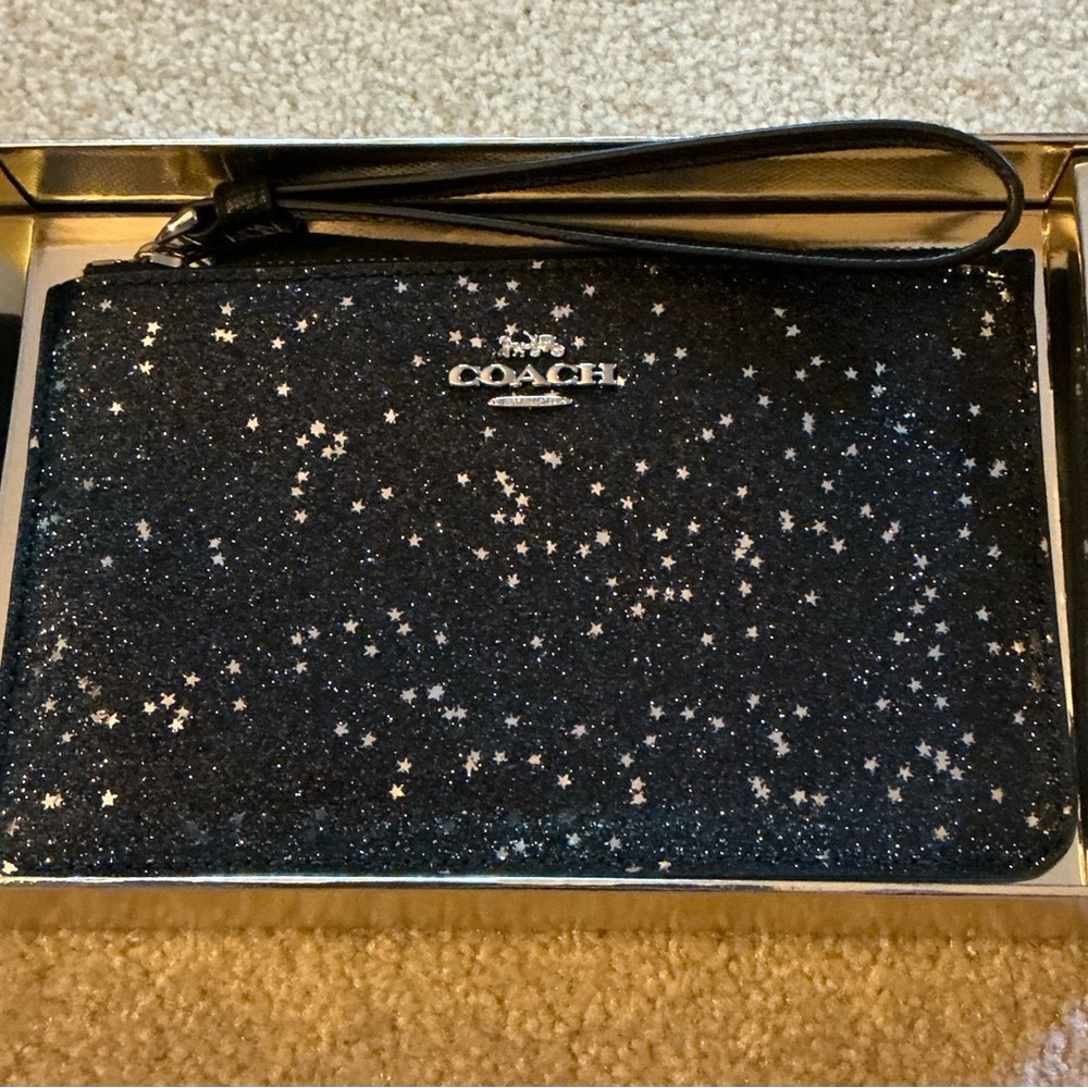 Coach Star Glitter Wristlet NWT
